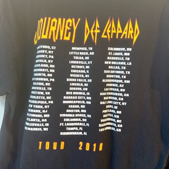 Journey Def Leppard 2018 Official Tour T-Shirt, size Large - Picture 4 of 7